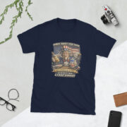 Sorry About Our Yank – Blue Unisex T-Shirt - Image 3